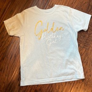 Golden Birthday Girl tee